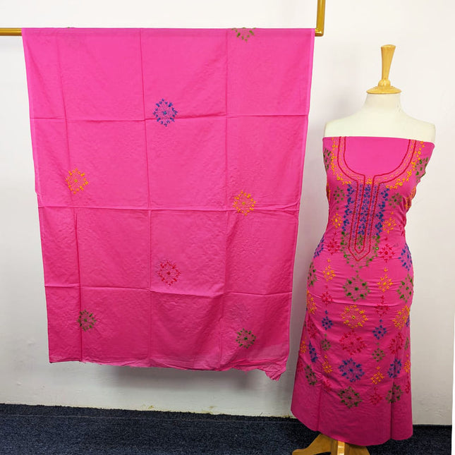 Lawn with Handmade Multicolor Balochi Tanka + Mirror Work 3Pc Unstitched