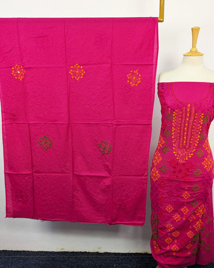 Handmade Multicolor Balochi Tanka + Mirror Work Lawn 3Pc Unstitched