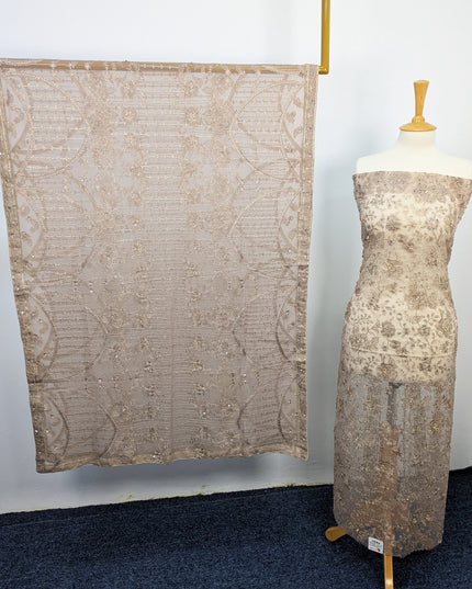 Fancy Organza with Zari + Stone Work shirt & Chiffon Dupatta