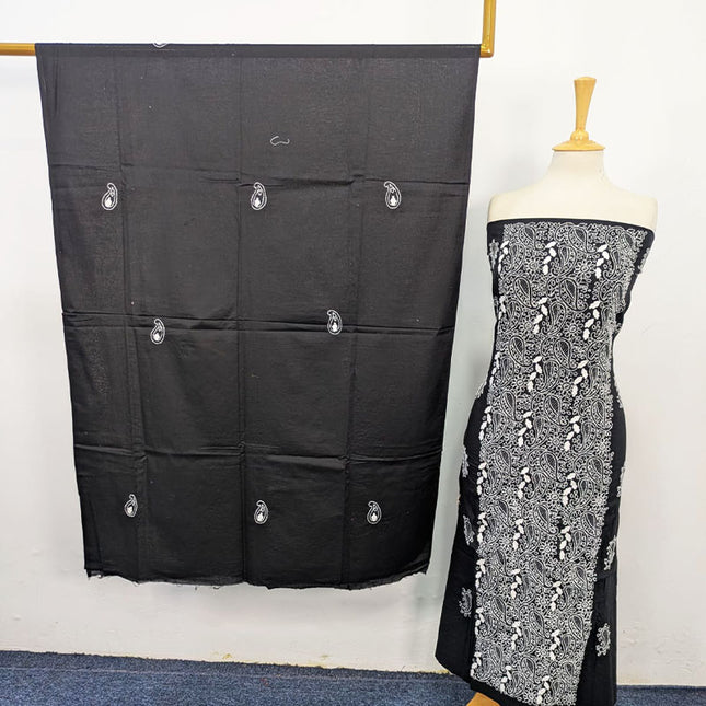 Handmade Full Jaal Shadow Work Lawn Shirt & Dupatta 3Pc Unstitched