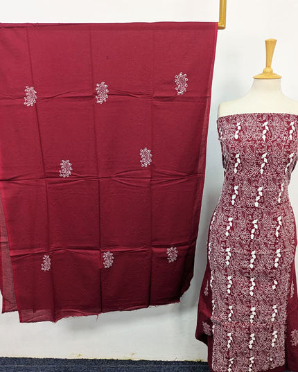 Handmade Full Jaal Shadow Work Lawn Shirt & Dupatta 3Pc Unstitched