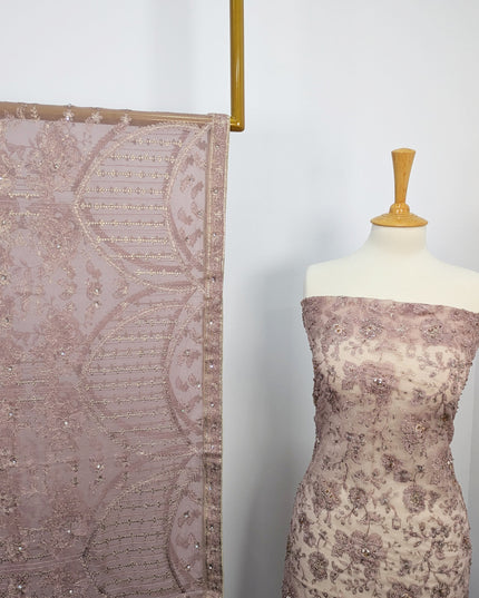 Fancy Organza with Zari + Stone Work shirt & Chiffon Dupatta