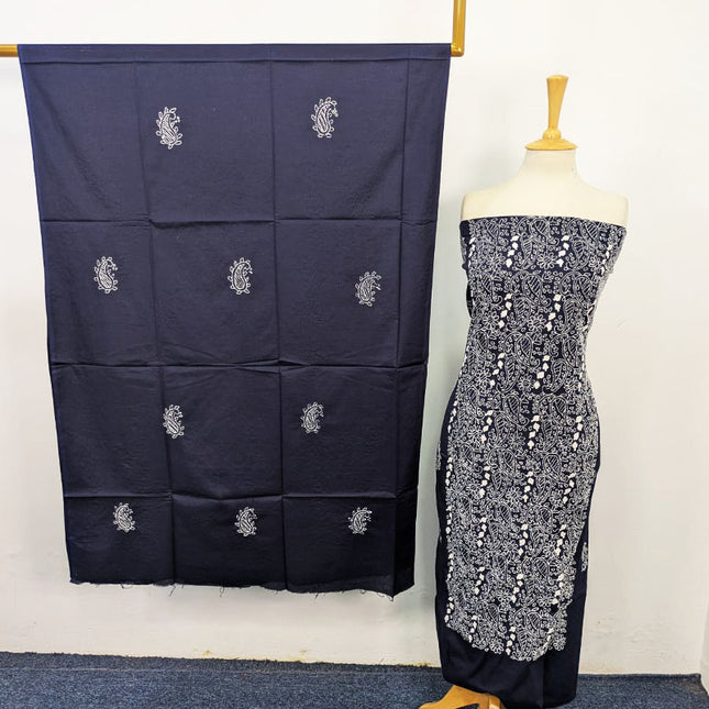 Handmade Full Jaal Shadow Work Lawn Shirt & Dupatta 3Pc Unstitched