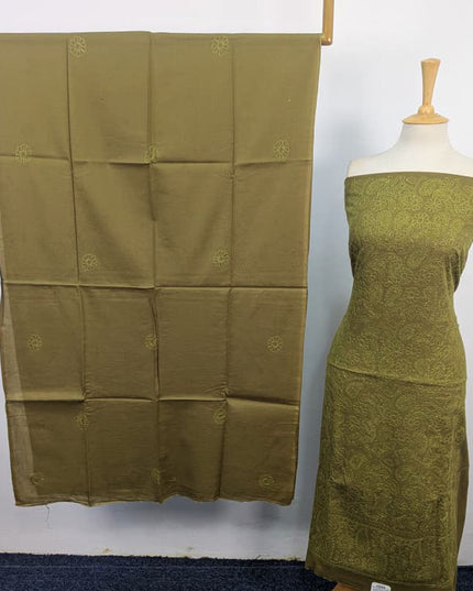 Lawn with Shadow + Chikankari Work Shirt & Chiffon Dupatta 3Pc Unstitched