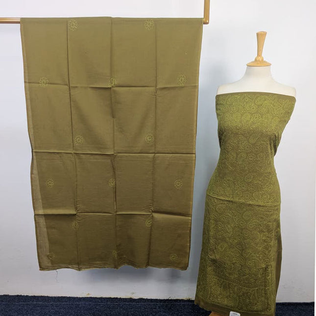 Lawn with Shadow + Chikankari Work Shirt & Chiffon Dupatta 3Pc Unstitched