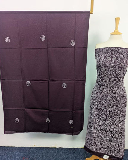 Lawn with Shadow + Chikankari Work Shirt & Chiffon Dupatta 3Pc Unstitched