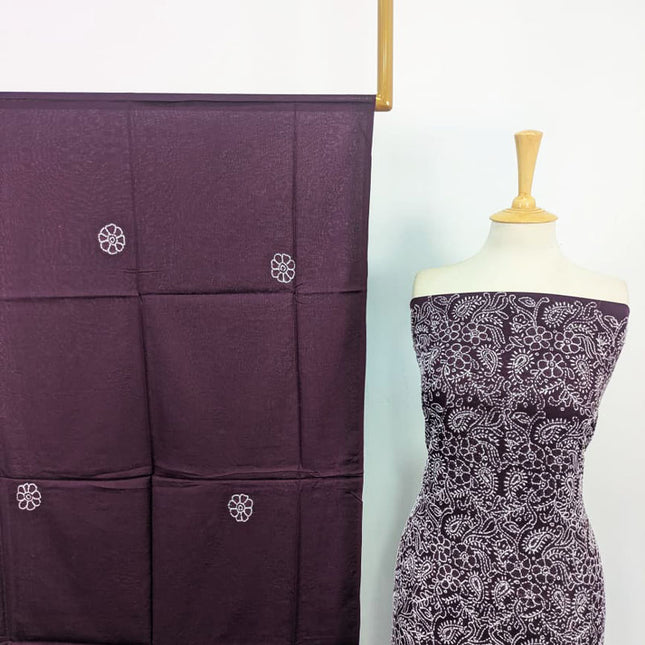 Lawn with Shadow + Chikankari Work Shirt & Chiffon Dupatta 3Pc Unstitched