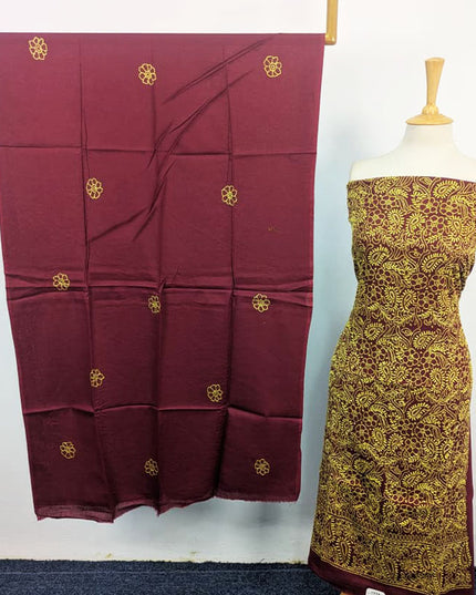 Lawn with Shadow + Chikankari Work Shirt & Chiffon Dupatta 3Pc Unstitched