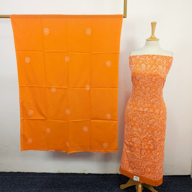 Lawn with Shadow + Chikankari Work Shirt & Chiffon Dupatta 3Pc Unstitched