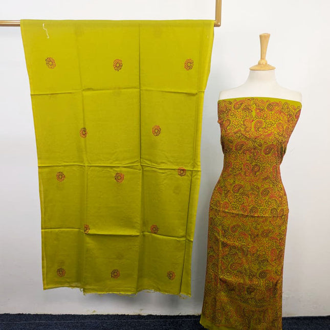Lawn with Shadow + Chikankari Work Shirt & Chiffon Dupatta 3Pc Unstitched