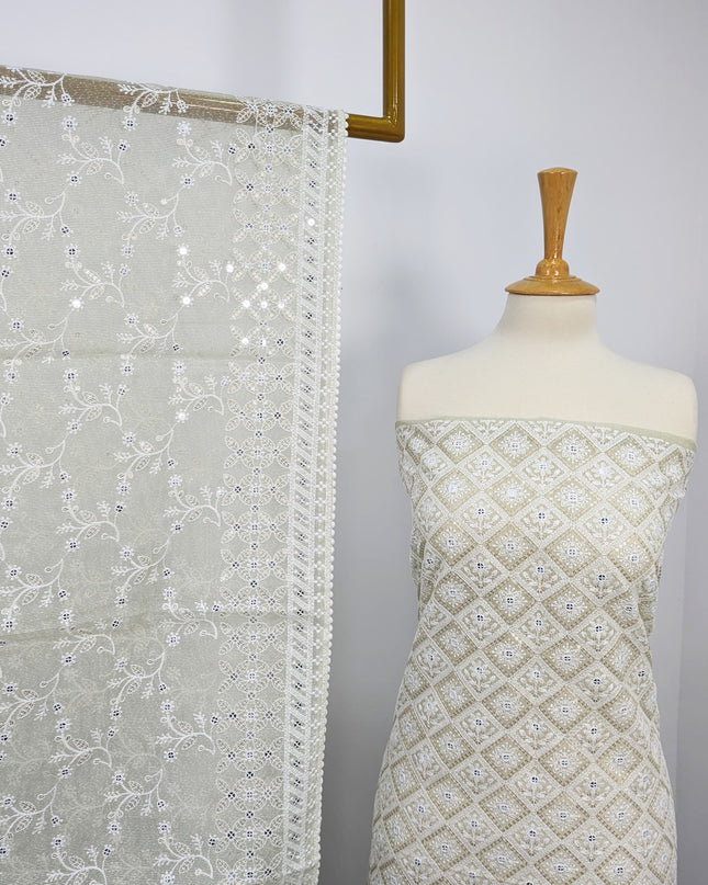 Embroidered Khaadi Net 3 piece