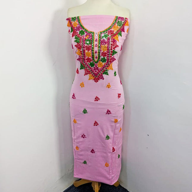 Fancy Handmade Balochi Tanka + Mirror Work Lawn 3Pc Unstitched