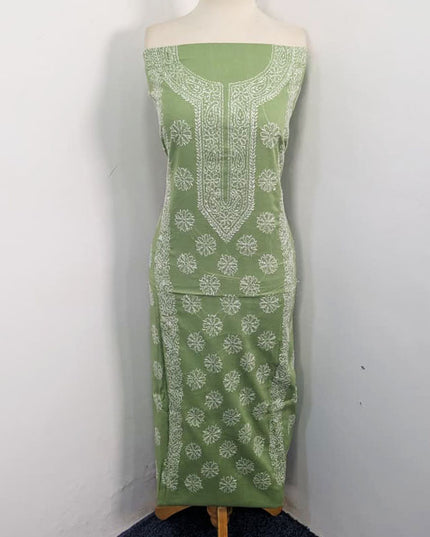 Handmade Pakka Tanka Work Lawn Shirt & Chiffon Dupatta 3Pc Unstitched