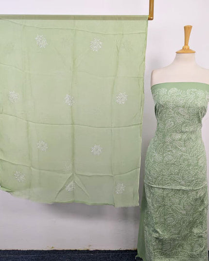 Handmade Full Jaal Shadow Work Lawn with Chiffon Dupatta 3Pc Unstitched