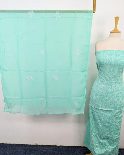Handmade Full Jaal Shadow Work Lawn with Chiffon Dupatta 3Pc Unstitched
