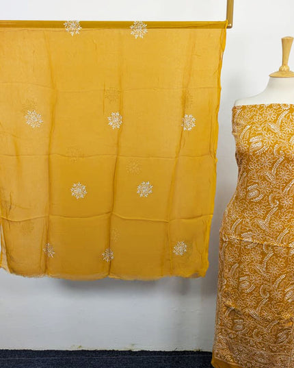 Handmade Full Jaal Shadow Work Lawn with Chiffon Dupatta 3Pc Unstitched
