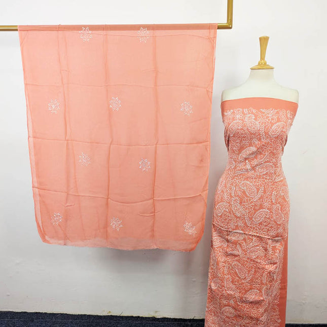 Handmade Full Jaal Shadow Work Lawn with Chiffon Dupatta 3Pc Unstitched