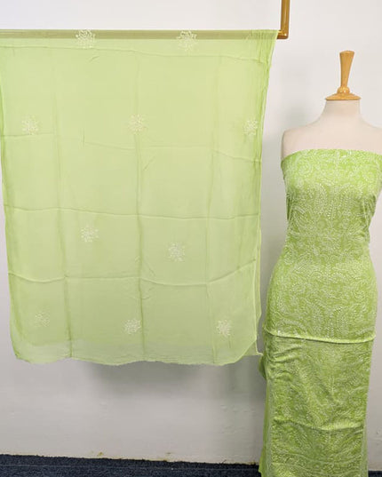 Handmade Full Jaal Shadow Work Lawn with Chiffon Dupatta 3Pc Unstitched