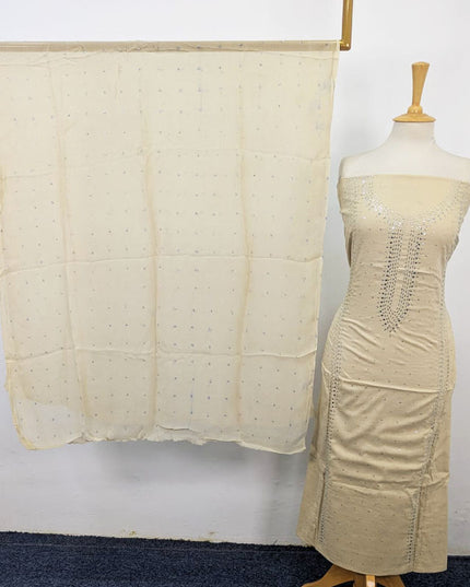Fancy Lawn with Handmade Mukesh Work Shirt & Chiffon Dupatta 3Pc Unstitched