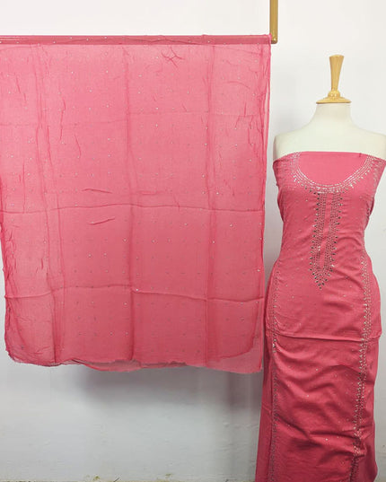 Fancy Lawn with Handmade Mukesh Work Shirt & Chiffon Dupatta 3Pc Unstitched