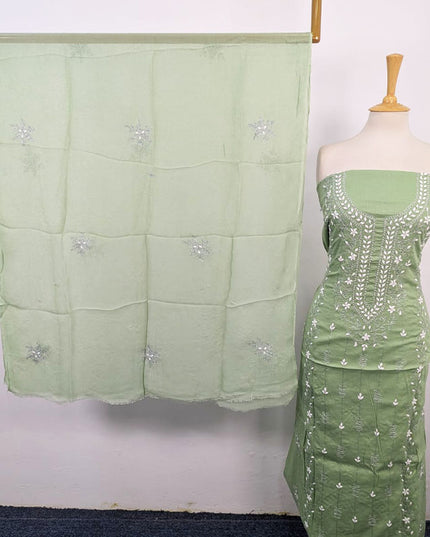Lawn with Handmade Aplic Work Shirt & Chiffon Dupatta 3Pc Unstitched