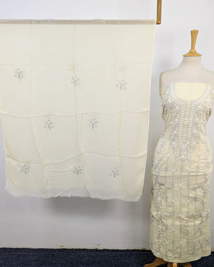 Lawn with Handmade Aplic Work Shirt & Chiffon Dupatta 3Pc Unstitched