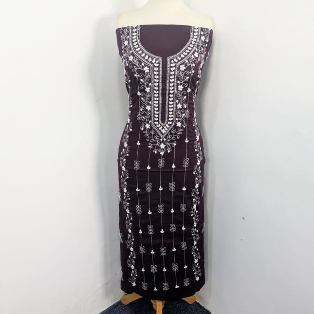 Lawn with Handmade Aplic Work Shirt & Chiffon Dupatta 3Pc Unstitched
