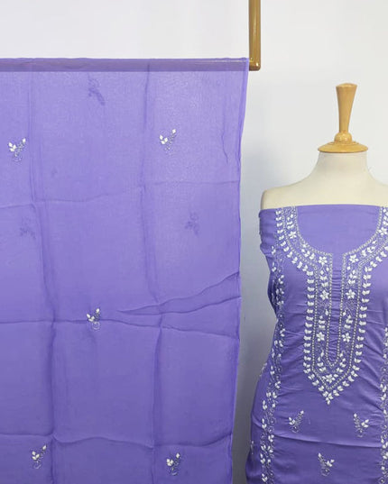 Handmade Aplic Work Lawn Shirt with Chiffon Dupatta 3Pc Unstitched