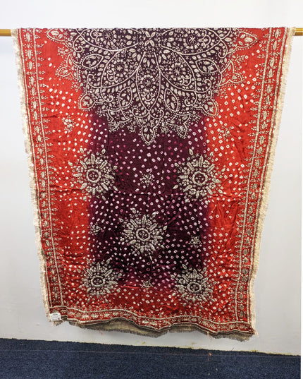 Premium Handmade Chunnri & Gotta Work Silk Dupatta (Ready To Wear)