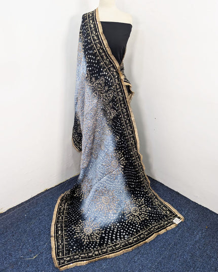 Premium Handmade Chunnri & Gotta Work Silk Dupatta (Ready To Wear)