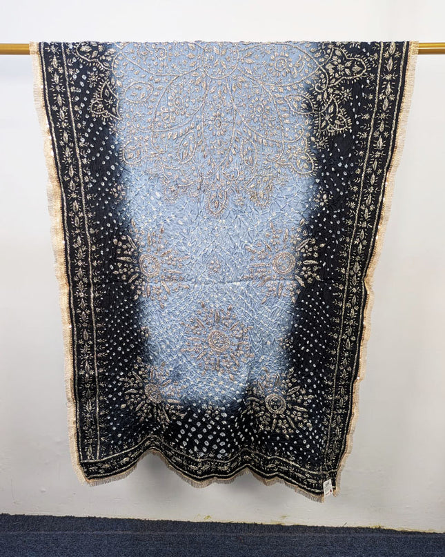 Premium Handmade Chunnri & Gotta Work Silk Dupatta (Ready To Wear)