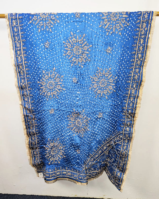 Fancy Silk with Handmade Chunnri & Gotta Work Dupatta