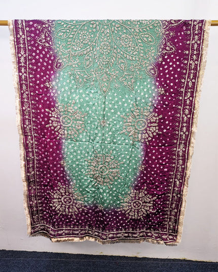 Premium Handmade Chunnri & Gotta Work Silk Dupatta (Ready To Wear)