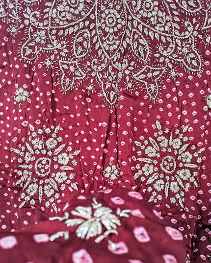 Fancy Silk with Handmade Chunnri & Gotta Work Dupatta