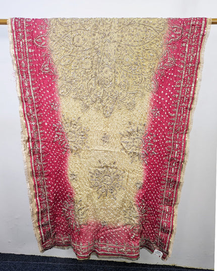 Premium Handmade Chunnri & Gotta Work Silk Dupatta (Ready To Wear)