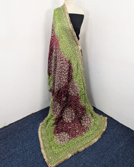 Premium Handmade Chunnri & Gotta Work Silk Dupatta (Ready To Wear)