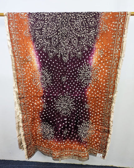 Premium Handmade Chunnri & Gotta Work Silk Dupatta (Ready To Wear)