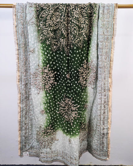 Handmade Chunnri & Gotta Work Silk Dupatta (Ready To Wear)