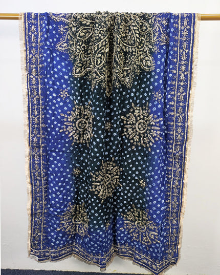 Handmade Chunnri & Gotta Work Silk Dupatta (Ready To Wear)