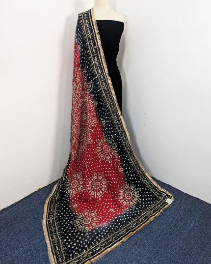 Handmade Chunnri & Gotta Work Silk Dupatta (Ready To Wear)
