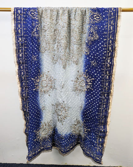 Handmade Chunnri & Gotta Work Silk Dupatta (Ready To Wear)