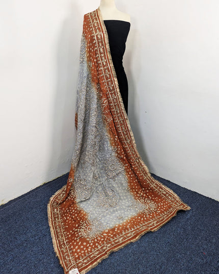Handmade Chunnri & Gotta Work Silk Dupatta (Ready To Wear)