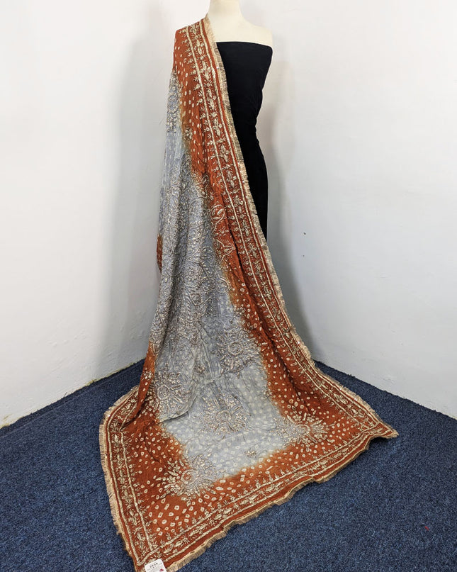 Handmade Chunnri & Gotta Work Silk Dupatta (Ready To Wear)