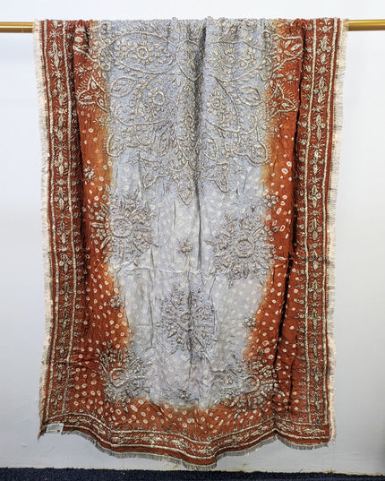 Handmade Chunnri & Gotta Work Silk Dupatta (Ready To Wear)