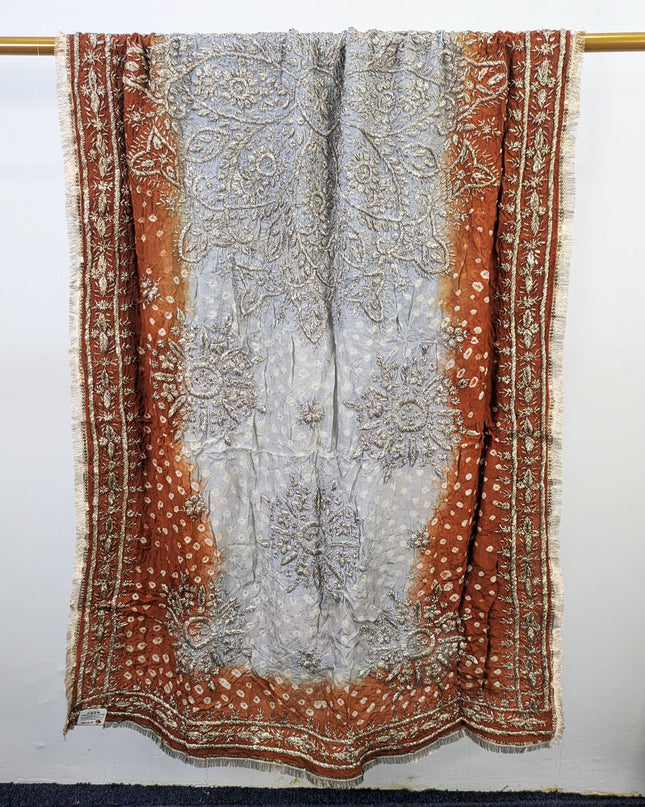 Handmade Chunnri & Gotta Work Silk Dupatta (Ready To Wear)