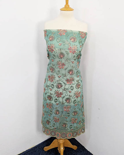 Embroidered Organza With Chiffon Dupatta 3Pc Unstitched