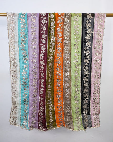 Multi Shaded Chiffon with Handmade Gotta Work Dupatta (Best For Mehndi Events)