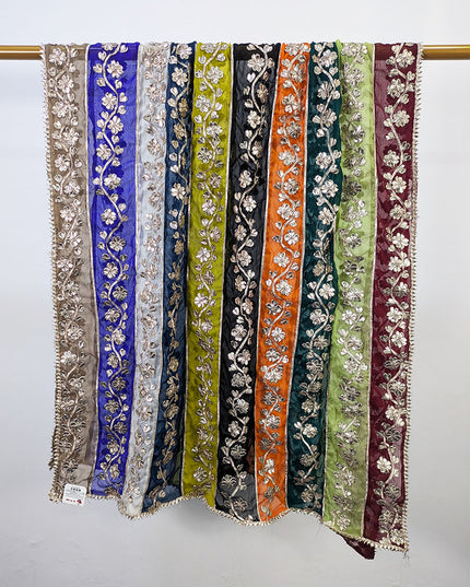 Multi Shaded Chiffon with Handmade Gotta Work Dupatta (Best For Mehndi Events)