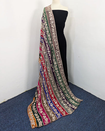 Multi Shaded Chiffon with Handmade Gotta Work Dupatta (Best For Mehndi Events)