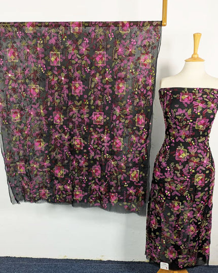 Chiffon with Multicolor Tarkashi + Kacha Tanka Work 2Pc Unstitched